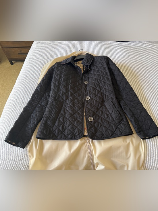 Burberry Jackets & Blazers - Burberry Black Quilted Button-Front Jacket XS